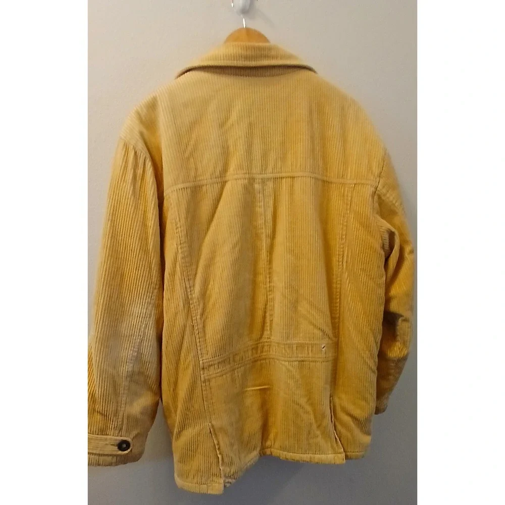 American Eagle Oversized Corduroy Coat Shearling Sherpa Lined Men's Medium Beige